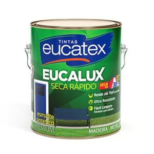 EUCALUX – ESMALTE SINTÉTICO SOLVENTE BRILHANTE BRANCO E CORES –  900ML